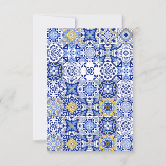 Mediterrane Lemon Wedding QR-code RSVP Kaartje (Achterkant)