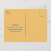 Mediterrane Lemons Blue Wedding Save the Date Uitnodiging Briefkaart (Achterkant)