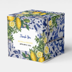 Mediterrane Lemons Portugese Tegels bruiloft Bedankdoosjes