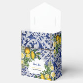 Mediterrane Lemons Portugese Tegels bruiloft Bedankdoosjes (Geopend)