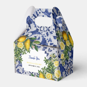 Mediterrane Lemons Portugese Tegels bruiloft Bedankdoosjes