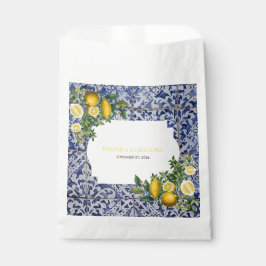 Mediterrane Lemons Portugese Tegels bruiloft Bedankzakje