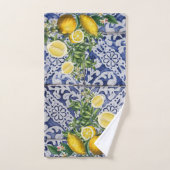 Mediterrane Lemons Summer Portugese Tegels Bad Handdoek (Handdoek)