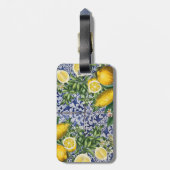 Mediterrane Lemons Summer Portugese Tegels Bagagelabel (Achterkant verticaal)