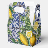 Mediterrane Lemons Summer Portugese Tegels Bedankdoosjes (Geopend)