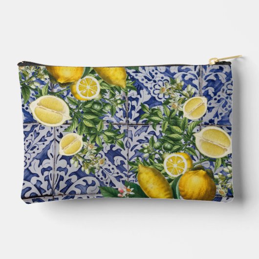 Mediterrane Lemons Summer Portugese Tegels Etui (Achterkant)