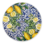Mediterrane Lemons Summer Portugese Tegels Keramische Knop (Voorkant)