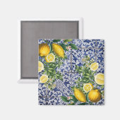 Mediterrane Lemons Summer Portugese Tegels Magneet (Voorkant / Achterkant)