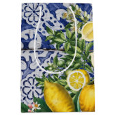 Mediterrane Lemons Summer Portugese Tegels Medium Cadeauzakje (Voorkant)