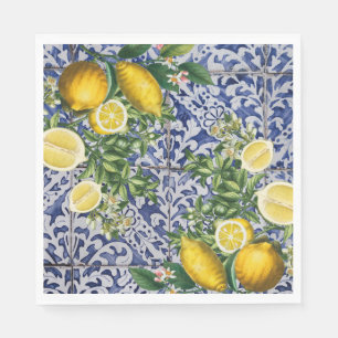 Mediterrane Lemons Summer Portugese Tegels Servet