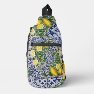 Mediterrane Lemons Summer Portugese Tegels Sling Bag