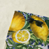 Mediterrane Lemons Summer Portugese Tegels Strandlaken (In situ)