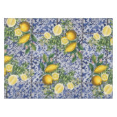 Mediterrane Lemons Summer Portugese Tegels Tafelkleed (Voorkant (Horizontaal))