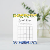 Mediterrane Lemons Vrijgezellenfeest Bingo Spellet (Staand voorkant)