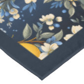 Mediterrane levendige gele citroenen marineblauw tafelkleed (Gekanteld)