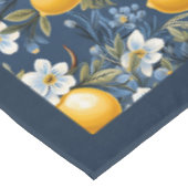 Mediterrane levendige gele citroenen marineblauw tafelkleed (Gekanteld)