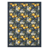 Mediterrane levendige sinaasappels vruchten marine tafelkleed (Voorkant)