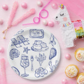 mediterrane levensbeschrijving papieren bordje (Feest)