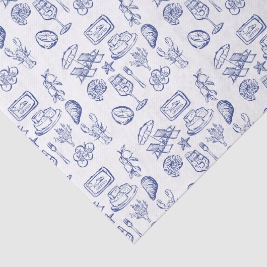 mediterrane levensbeschrijving tissuepapier (Detail)