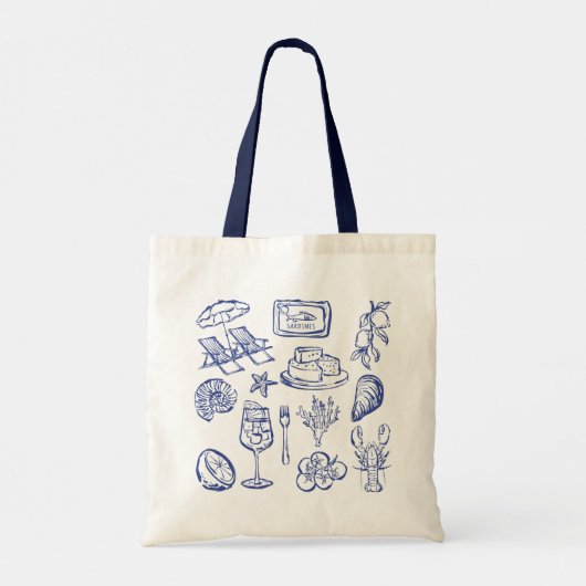 mediterrane levensbeschrijving tote bag (Achterkant)