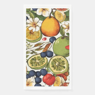 Mediterrane limoenen, citroenen en bloemen. beschi servet
