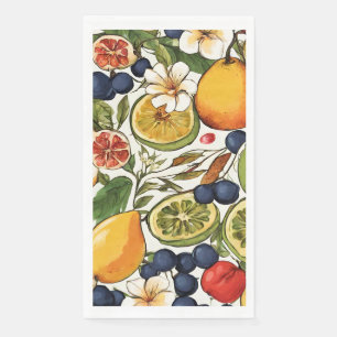 Mediterrane limoenen, citroenen en bloemen. beschi servet