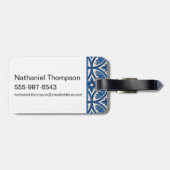 Mediterrane Lotus Tegel - De Witte Lotus Bagagelabel (Achterkant horizontaal)