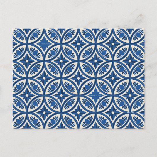 Mediterrane Lotus Tegel - De Witte Lotus Briefkaart (Voorkant)