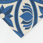 Mediterrane Lotus Tegel - De Witte Lotus Fleece Deken (Hoek)