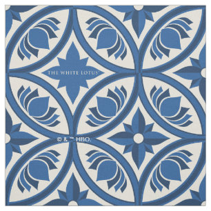 Mediterrane Lotus Tegel - De Witte Lotus Stof