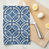 Mediterrane Lotus Tegel - De Witte Lotus Theedoek (Quarter Fold)