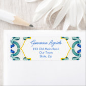 Mediterrane Majolica tegels Etiket (Insitu)