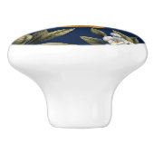 Mediterrane marine citroenen en bloemen keramische knop (Zijkant)