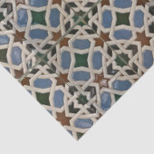 Mediterrane Mosaic Blue Green-ontkoppeling Tissuepapier (Detail)