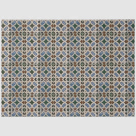 Mediterrane Mosaic Blue Green-ontkoppeling Tissuepapier
