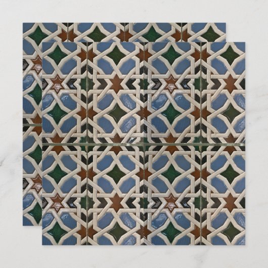 Mediterrane Mosaic Blue Groen (Voorkant / Achterkant)