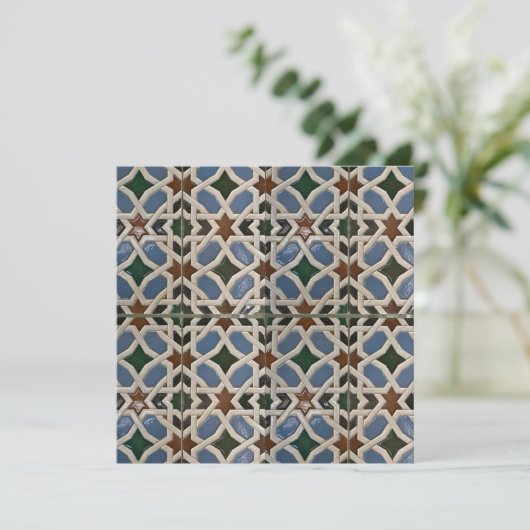 Mediterrane Mosaic Blue Groen (Staand voorkant)