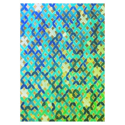 Mediterrane mozaïektablet tafelkleed (Voorkant)