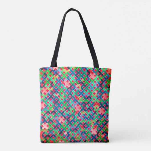 Mediterrane mozaïsche Canvas tas (Achterkant)