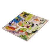 Mediterrane, nog steeds levenskeramische foto's tegeltje (Zijkant)