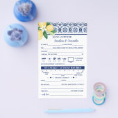 Mediterrane Note voor Paar Bruiloft Game Kaart (Enkel)