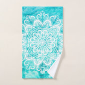 Mediterrane Oceaan Blauw Noordse Mandala Bad Handdoek (Handdoek)