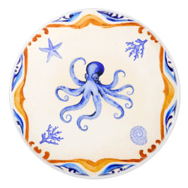 mediterrane octopus keramische knop