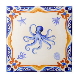 mediterrane octopus tegeltje