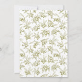 Mediterrane Olijf Bruids Douche Uitnodiging (Achterkant)
