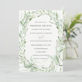 Mediterrane Olijfbijkantoren | Wedding Brunch Kaart (Staand voorkant)