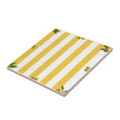 Mediterrane olijven met gele streeppatroon tegeltje (Zijkant)