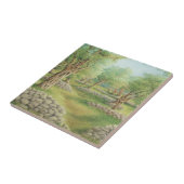 Mediterrane olijventeelt, Spanje keramische tegel Tegeltje (Zijkant)