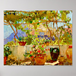 Mediterrane Pergola door Konstantin Gorbatov Poster