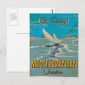 Mediterrane reisposter uit het verleden briefkaart (Voorkant / Achterkant)
